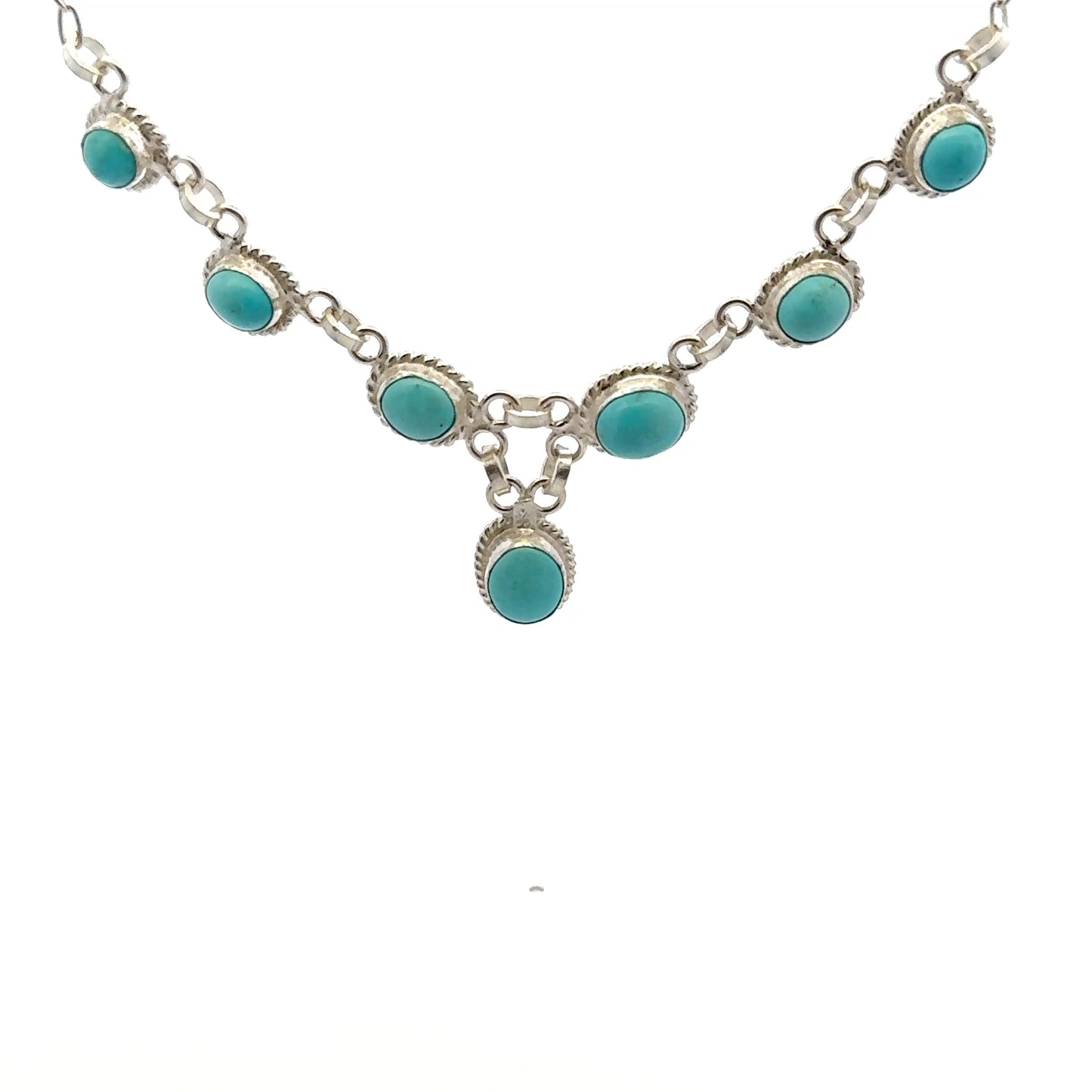 Handmade Persian Natural Turquoise Necklace – Resizable Handmade 925 Sterling Silver Jewelry