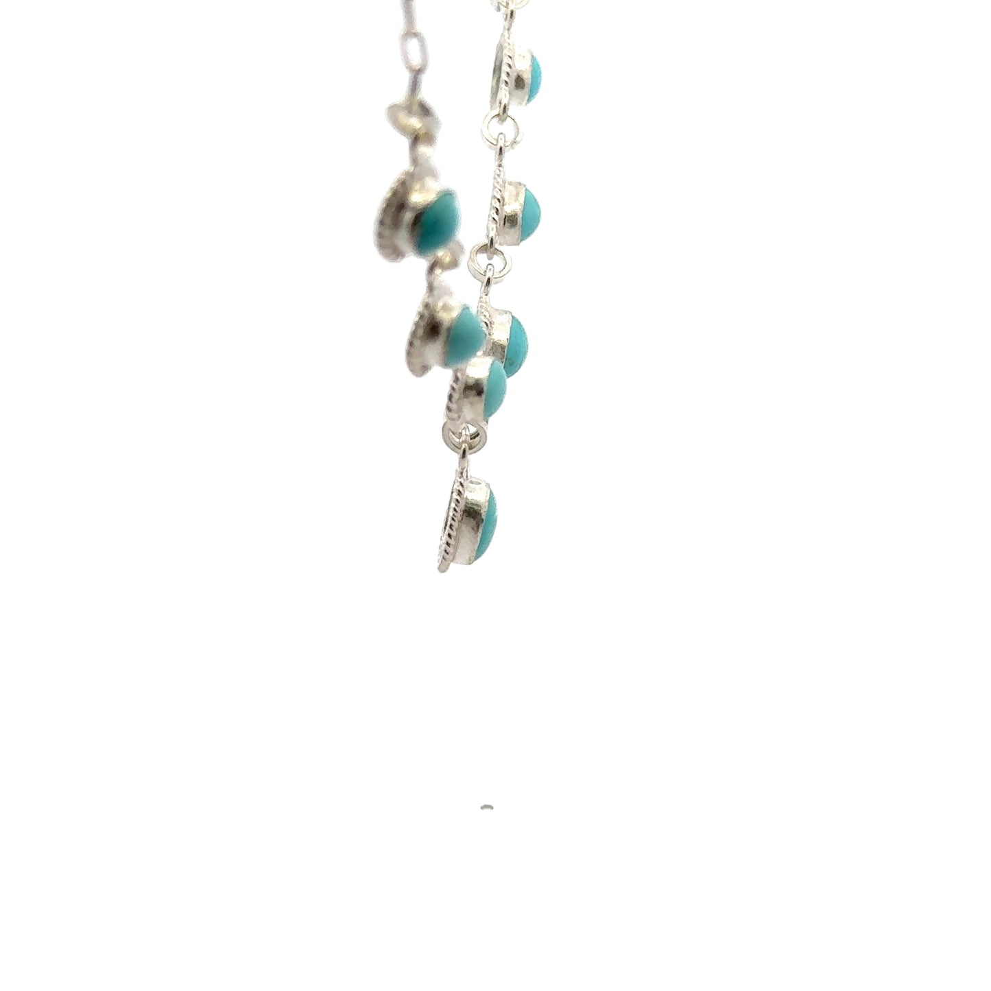 Handmade Persian Natural Turquoise Necklace – Resizable Handmade 925 Sterling Silver Jewelry