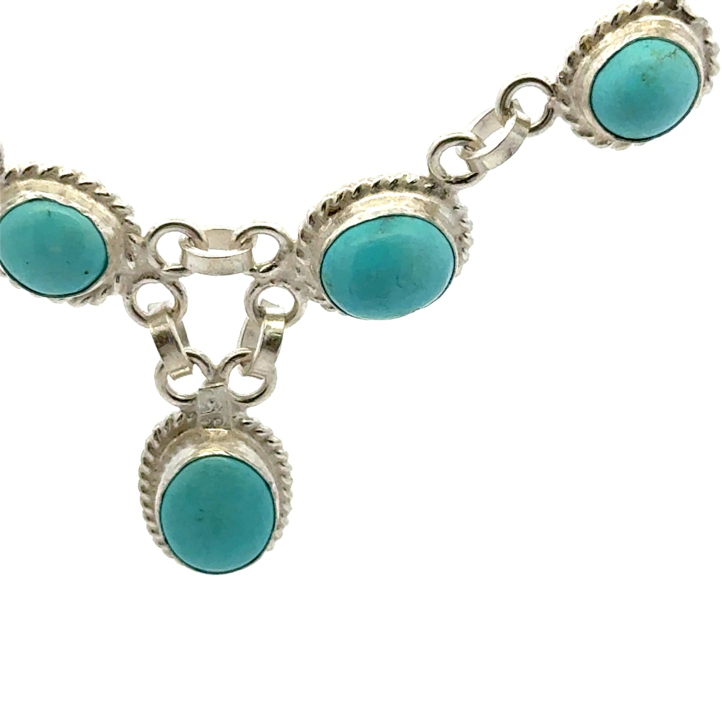 Handmade Persian Natural Turquoise Necklace – Resizable Handmade 925 Sterling Silver Jewelry