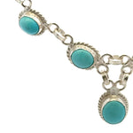 Handmade Persian Natural Turquoise Necklace – Resizable Handmade 925 Sterling Silver Jewelry