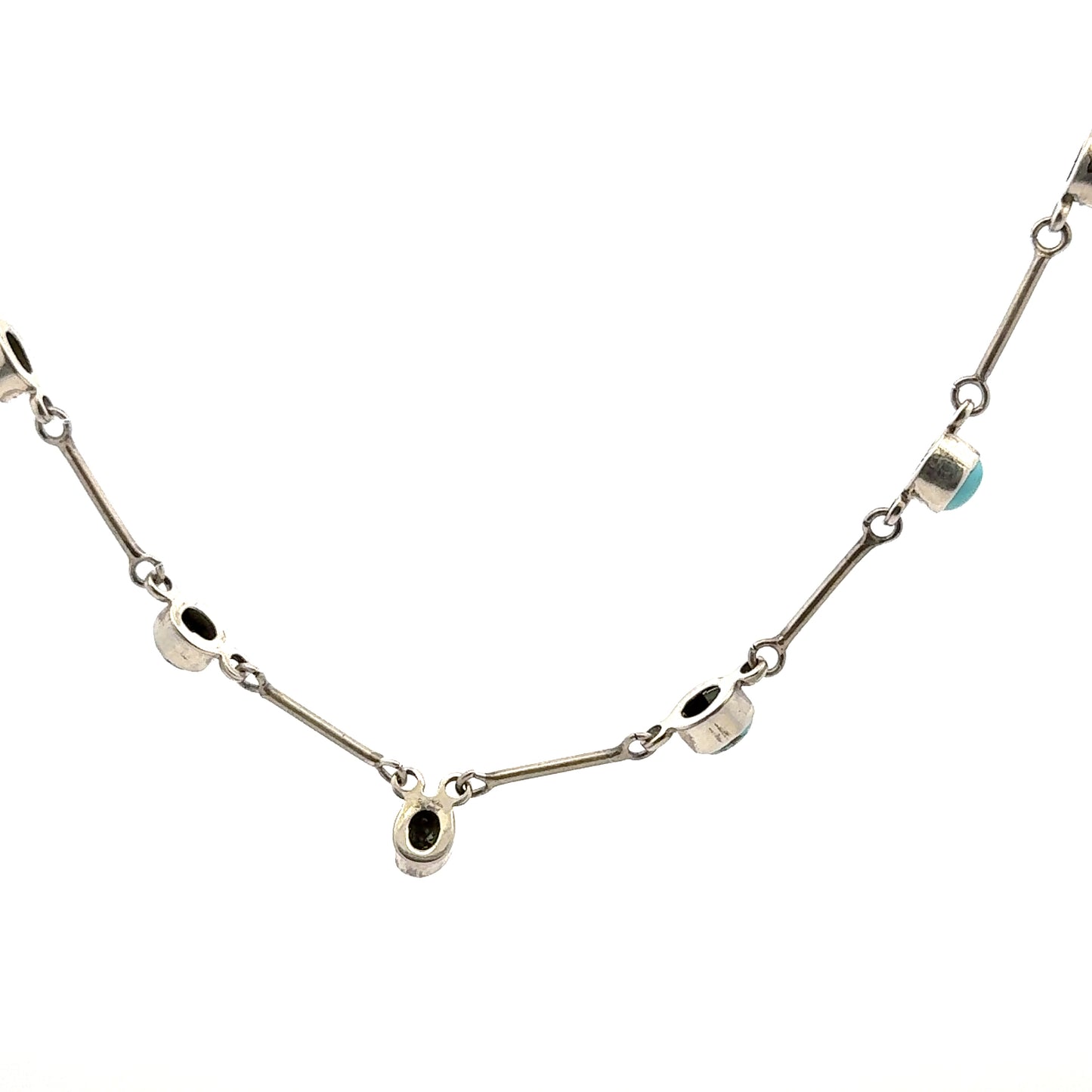 Natural Persian Turquoise Necklace – Elegant Handmade 925 Sterling Silver Jewelry