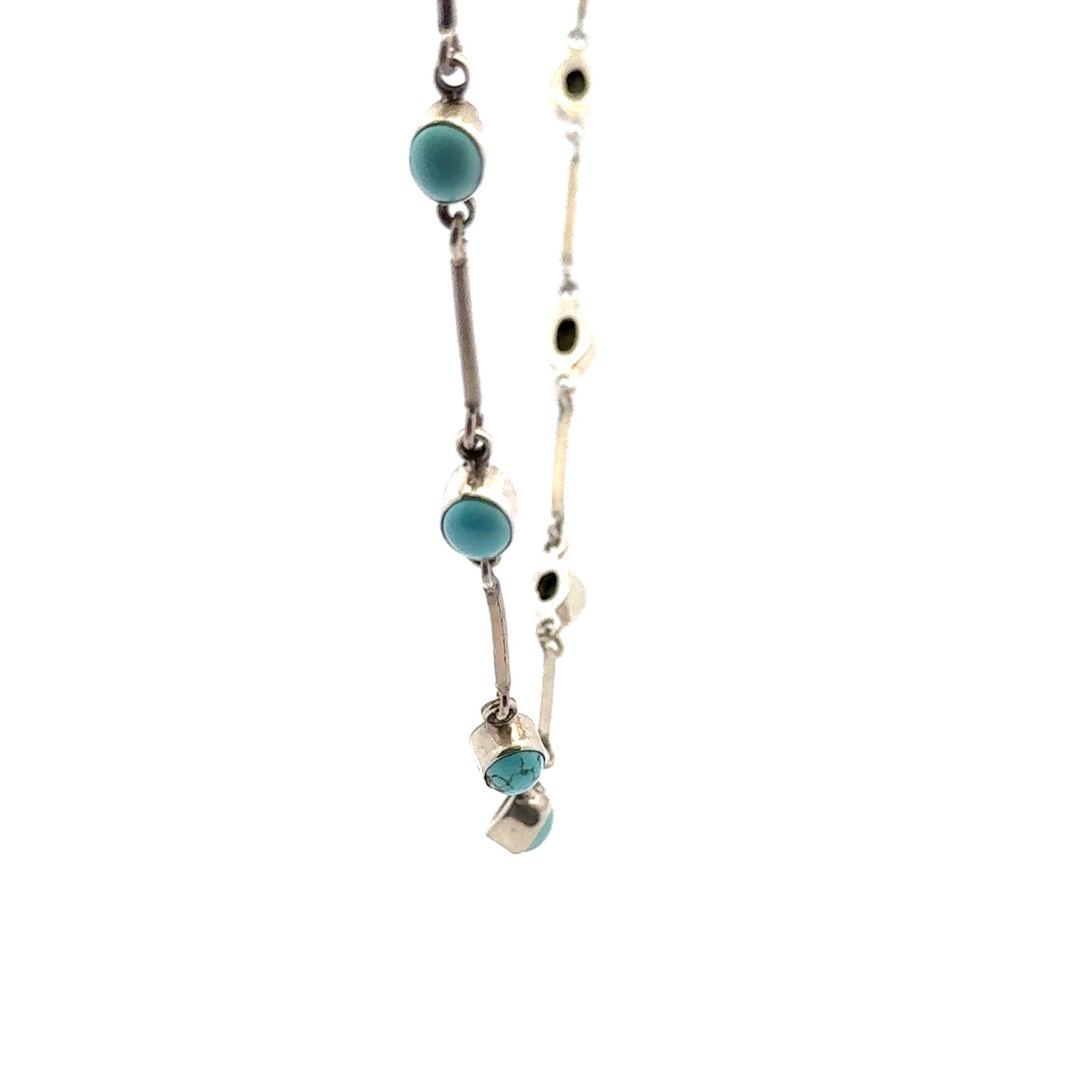 Natural Persian Turquoise Necklace – Elegant Handmade 925 Sterling Silver Jewelry