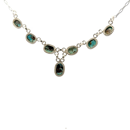 Exclusive Handmade Persian Natural Turquoise Necklace – Elegant Handmade 925 Sterling Silver Jewelry