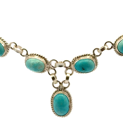 Exclusive Handmade Persian Natural Turquoise Necklace – Elegant Handmade 925 Sterling Silver Jewelry