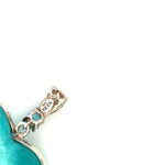 Amazonite Pendant with One Natural Blue Zircon – Handmade 925 Sterling Silver Design