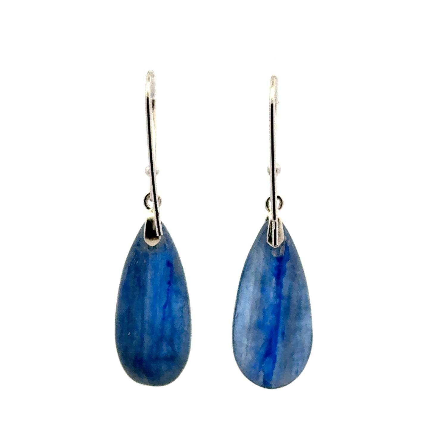 Pearl-Shaped Kyanite Earrings – Handmade 925 Sterling Silver Design