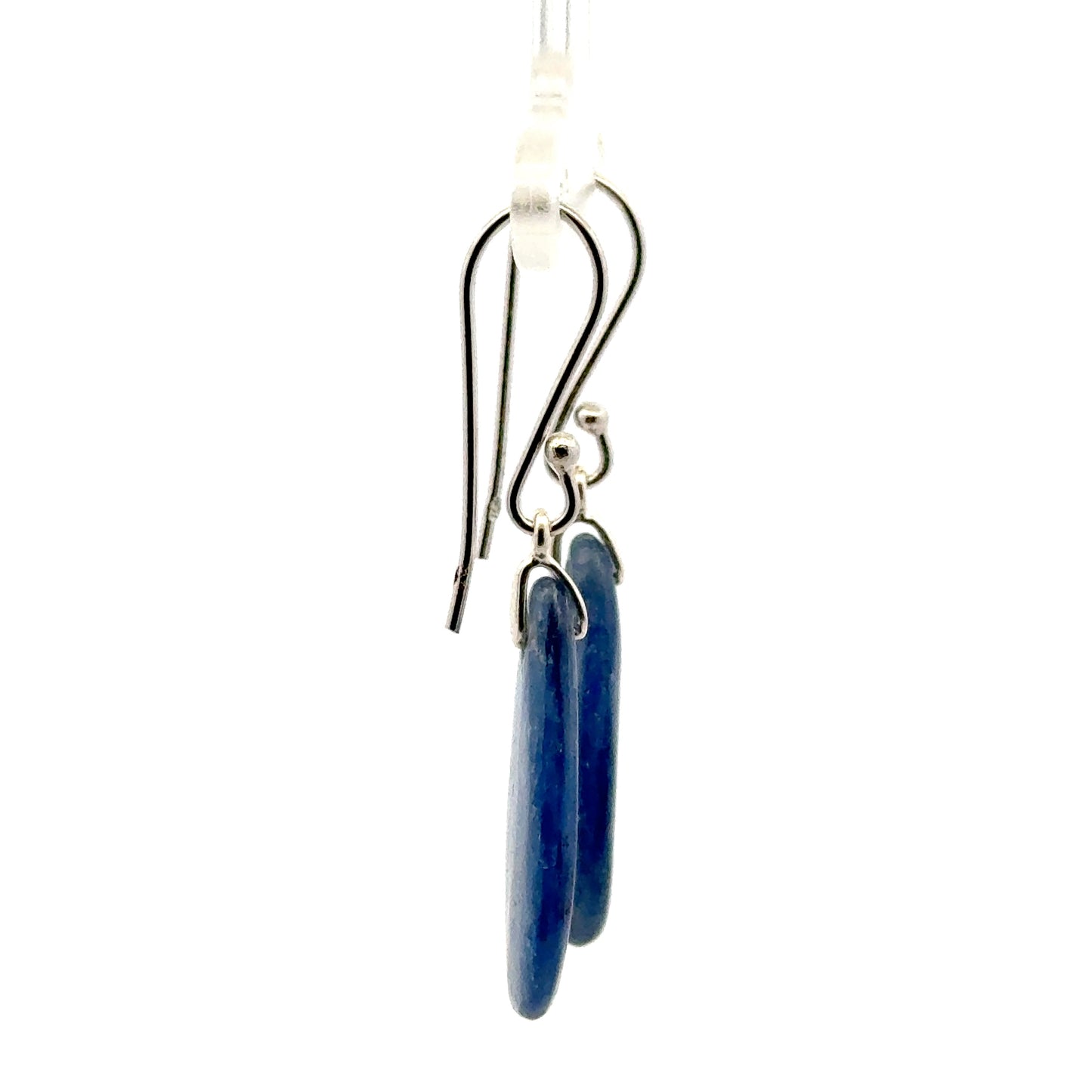 Pearl-Shaped Kyanite Earrings – Handmade 925 Sterling Silver Design