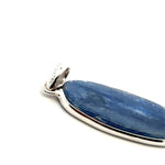 Oval-Shaped Kyanite Pendant – Handmade 925 Sterling Silver Design