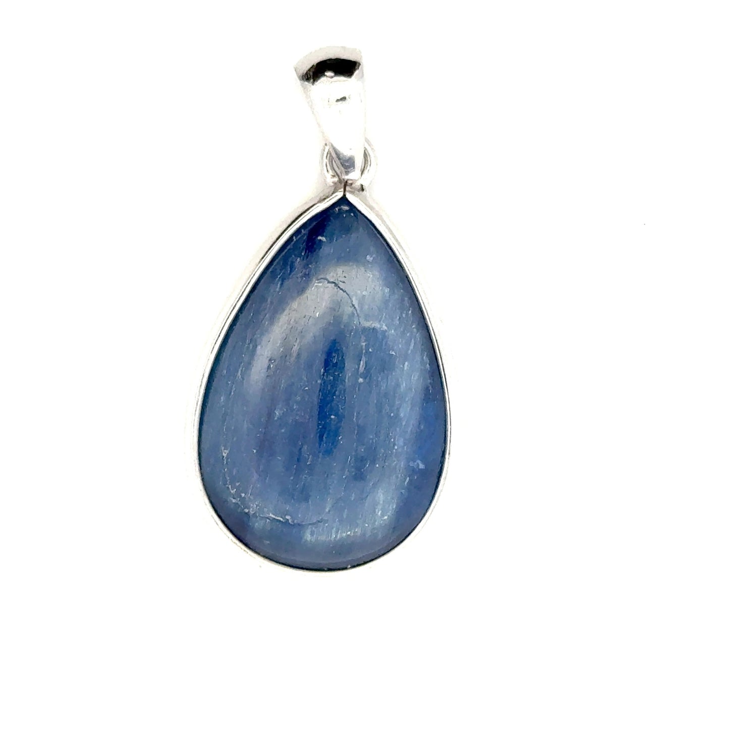 Pearl-Shaped Kyanite Pendant – Handmade 925 Sterling Silver Design