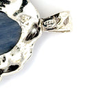 Kyanite Pendant with Four Sapphires – Handmade 925 Sterling Silver Design