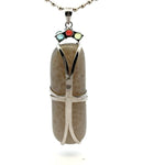 Titanium-Coated Druzy Quartz with Peridot, Garnnet and Zircon