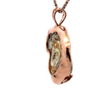 Druzy Chalcedony Quartz Coral Reef Pendant with Blue Sapphire(Rose Gold Plating)