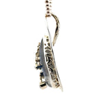 Rainbow Moonstone Coral Reef Pendant with Three Yellow Sapphires