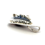 Rainbow Moonstone Coral Reef Pendant with Three Yellow Sapphires