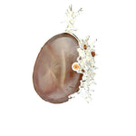 Golden Rutilated Quartz Coral Reef Pendant with Three Yellow Sapphires