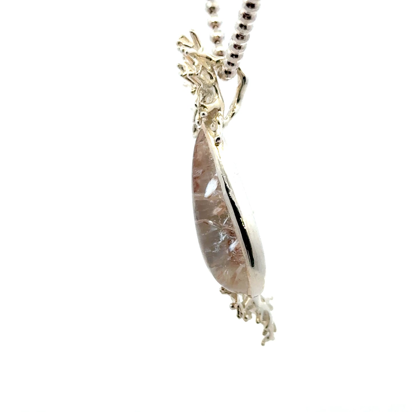 Handmade Garden Quartz Coral Reef Pendant with Citrine & Yellow Sapphires