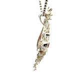 Handmade Garden Quartz Coral Reef Pendant with Citrine & Yellow Sapphires