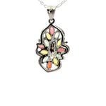 Multicolor Sapphire Pendant in 925 Sterling Silver