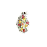 Multicolor Sapphire Pendant in 925 Sterling Silver