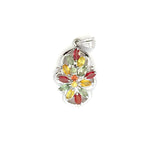 Multicolor Sapphire Pendant in 925 Sterling Silver