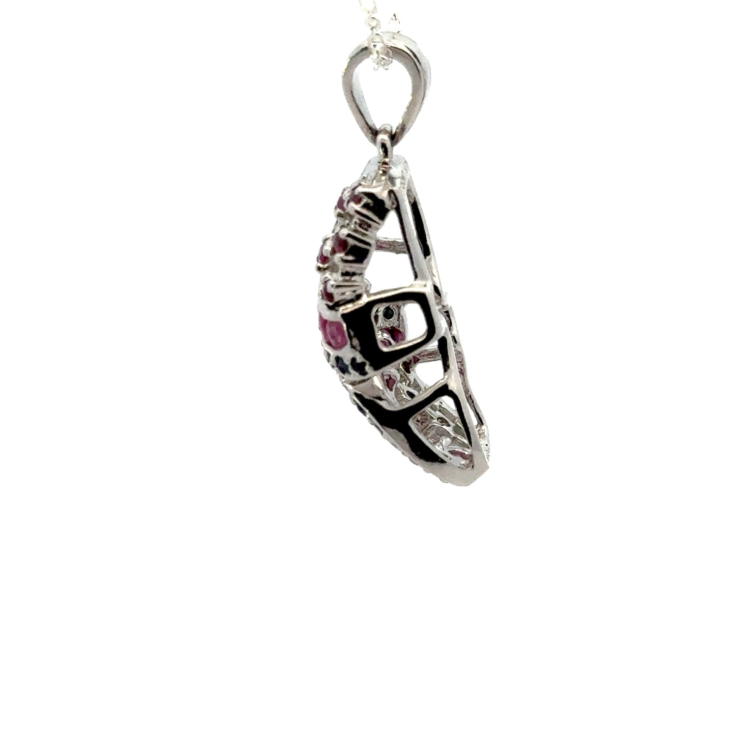 Ruby Sapphire Pendant in 925 Sterling Silver