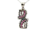 Ruby Sapphire Pendant in 925 Sterling Silver