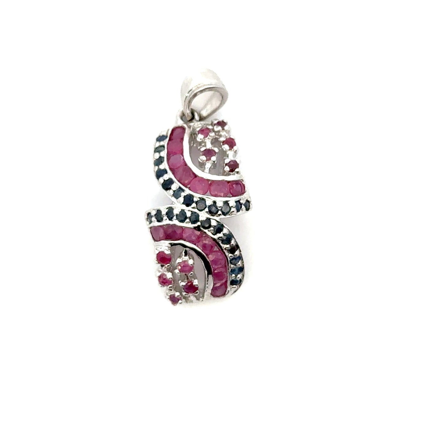 Ruby Sapphire Pendant in 925 Sterling Silver