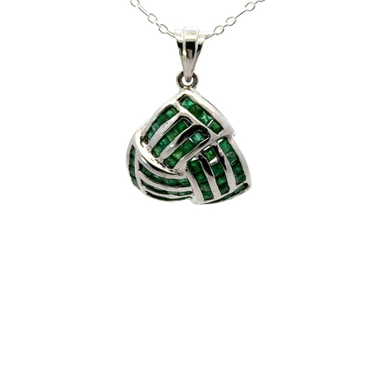 Emerald Pendant in 925 Sterling Silver