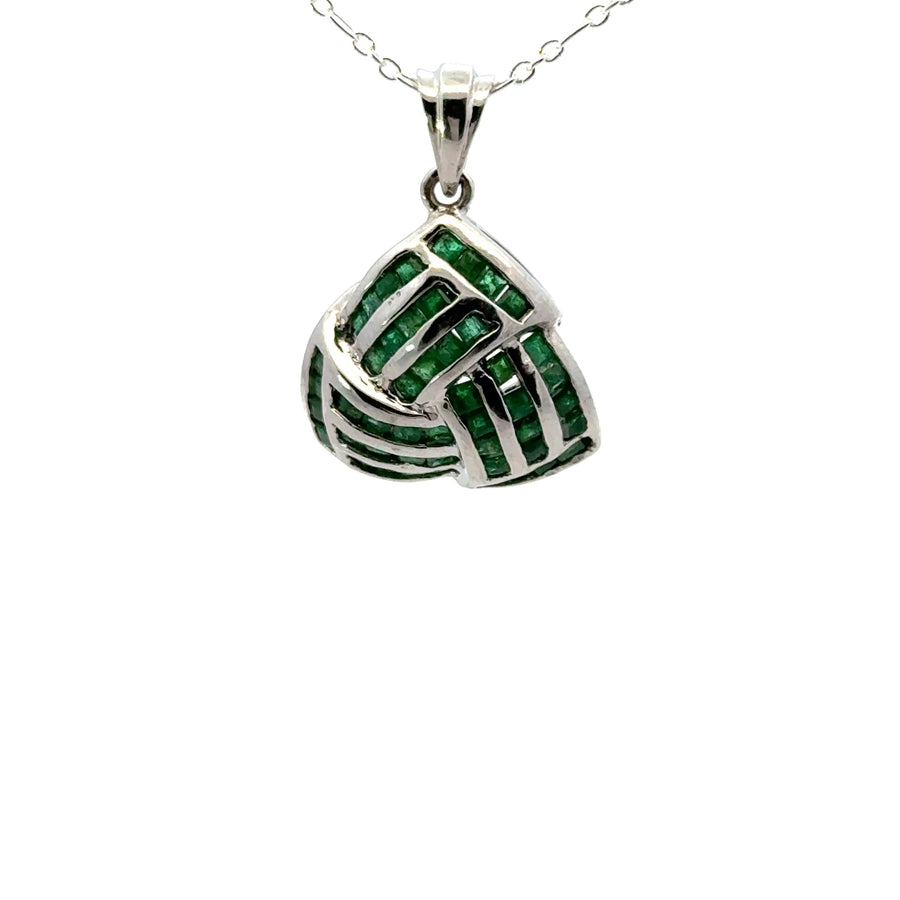 Emerald Pendant in 925 Sterling Silver