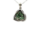 Emerald Pendant in 925 Sterling Silver