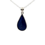 Faceted Lapis Lazuli Pendant, set in 925 sterling silver