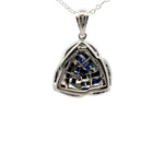 Blue Sapphire Pendant in 925 Sterling Silver