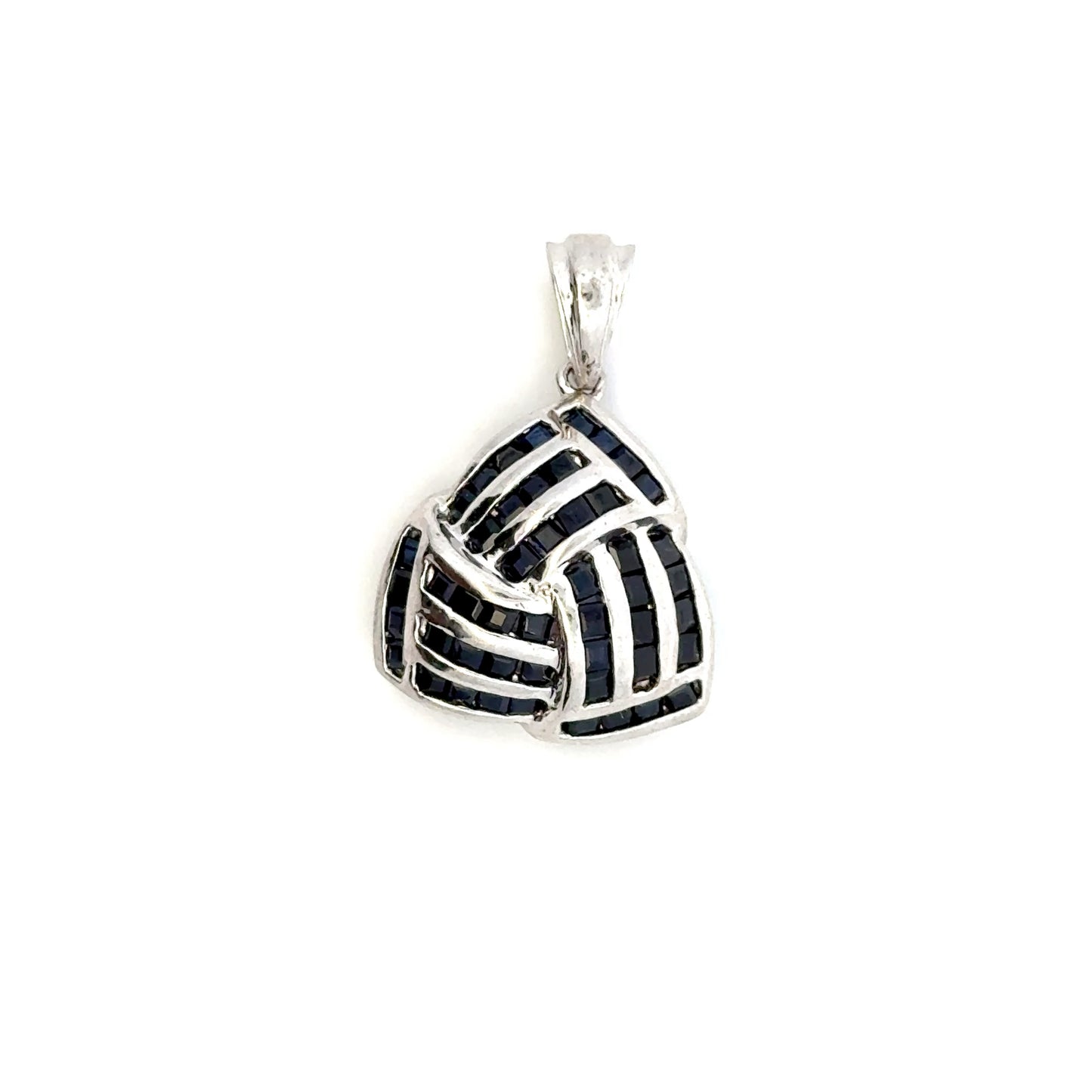 Blue Sapphire Pendant in 925 Sterling Silver