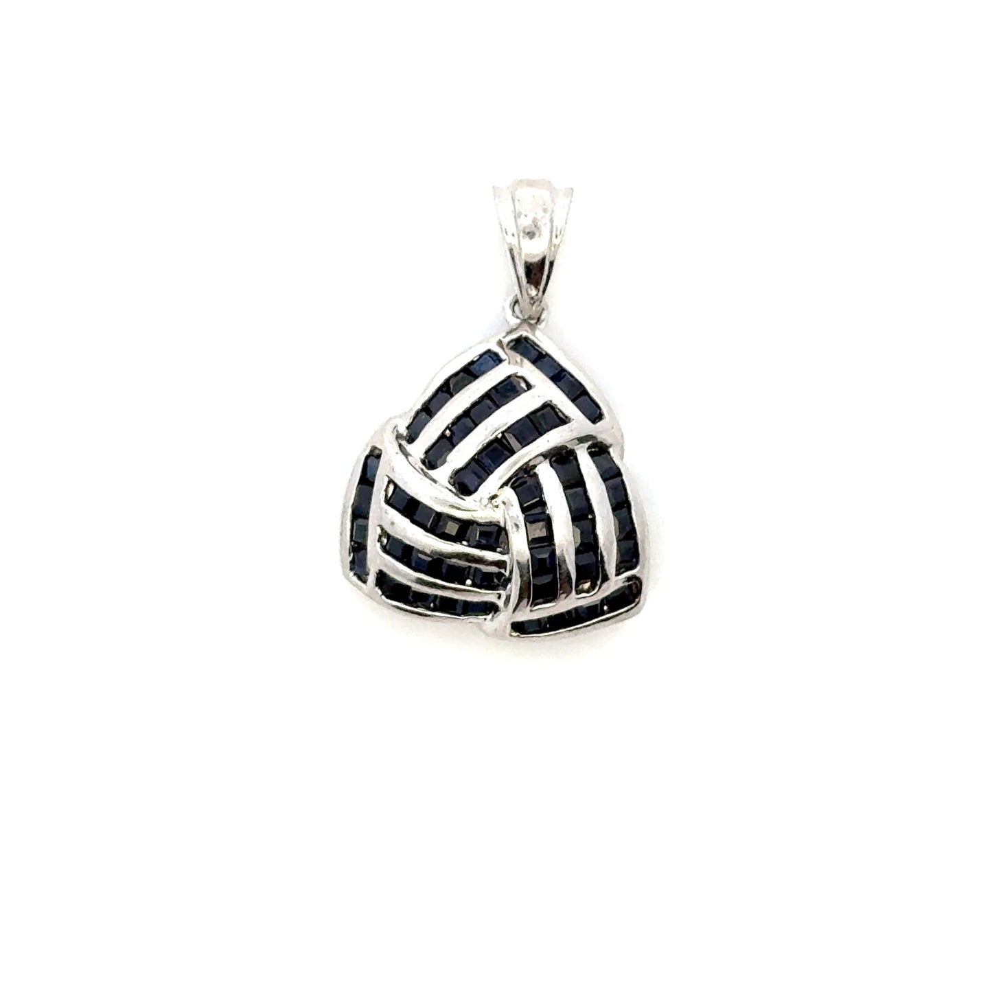 Blue Sapphire Pendant in 925 Sterling Silver