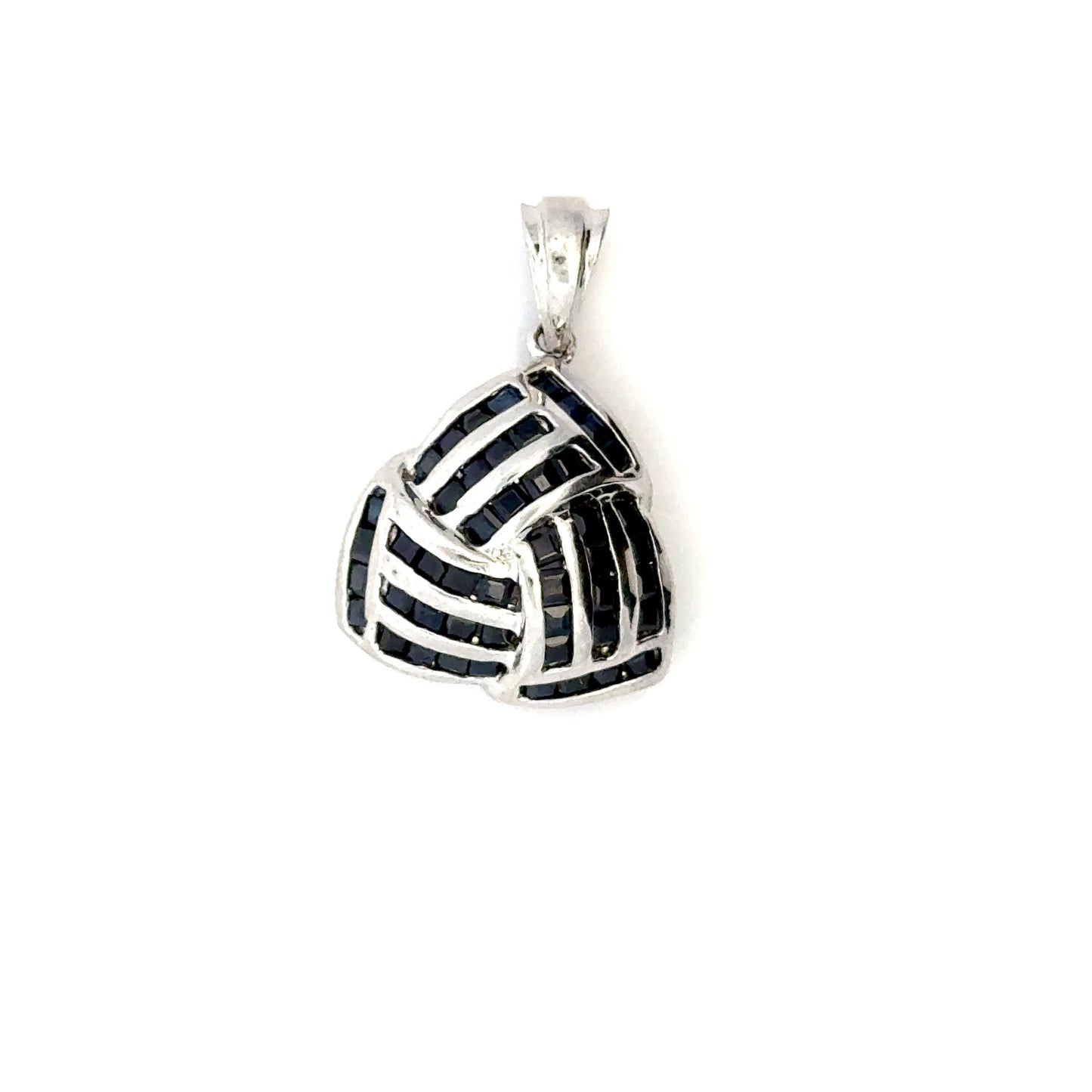 Blue Sapphire Pendant in 925 Sterling Silver