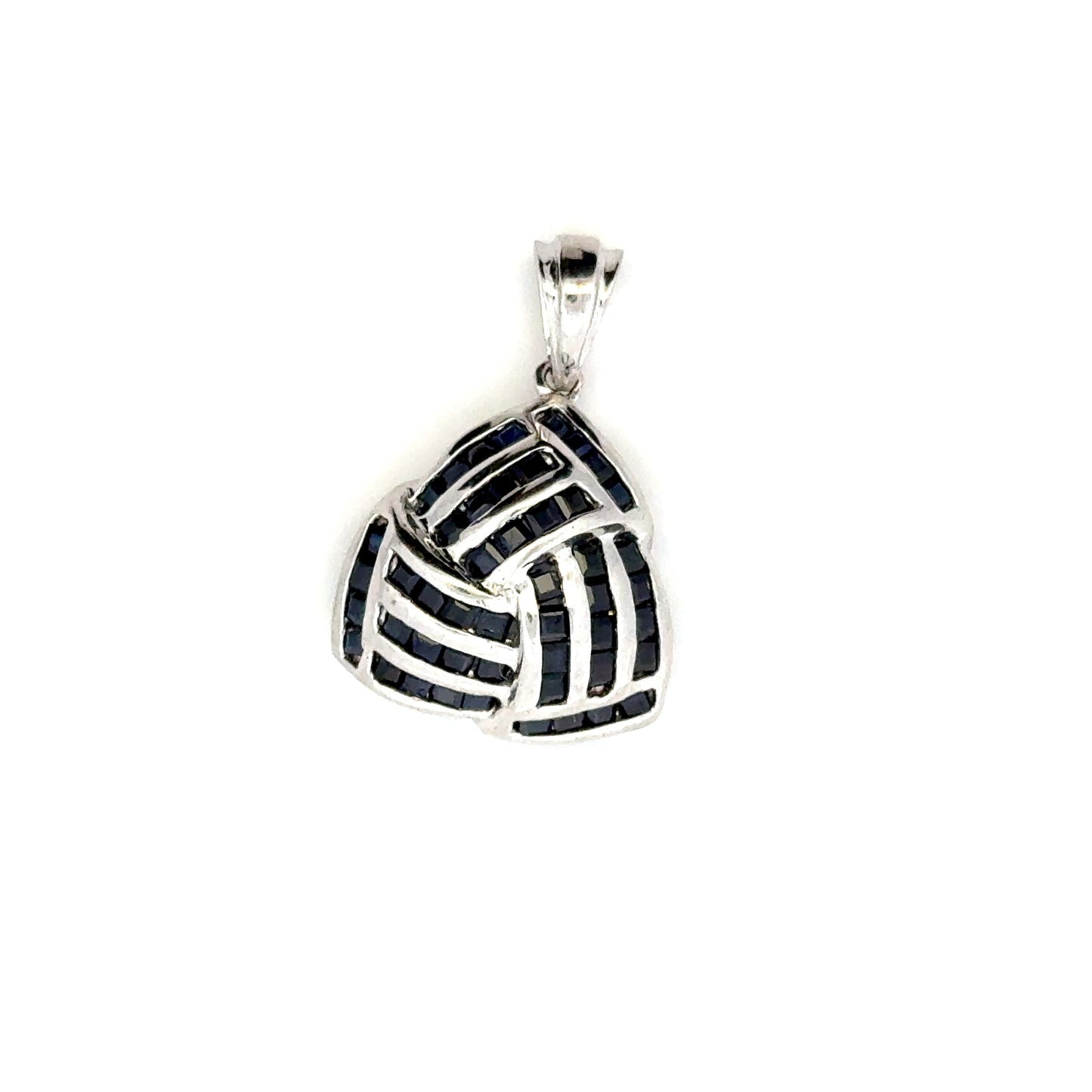Blue Sapphire Pendant in 925 Sterling Silver