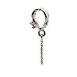 925 Sterling Silver Peg Bail with Faceted Sapphire