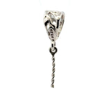 925 Sterling Silver Peg Bail with Faceted Sapphire
