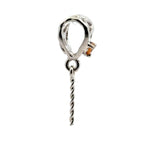 925 Sterling Silver Peg Bail with Faceted Sapphire