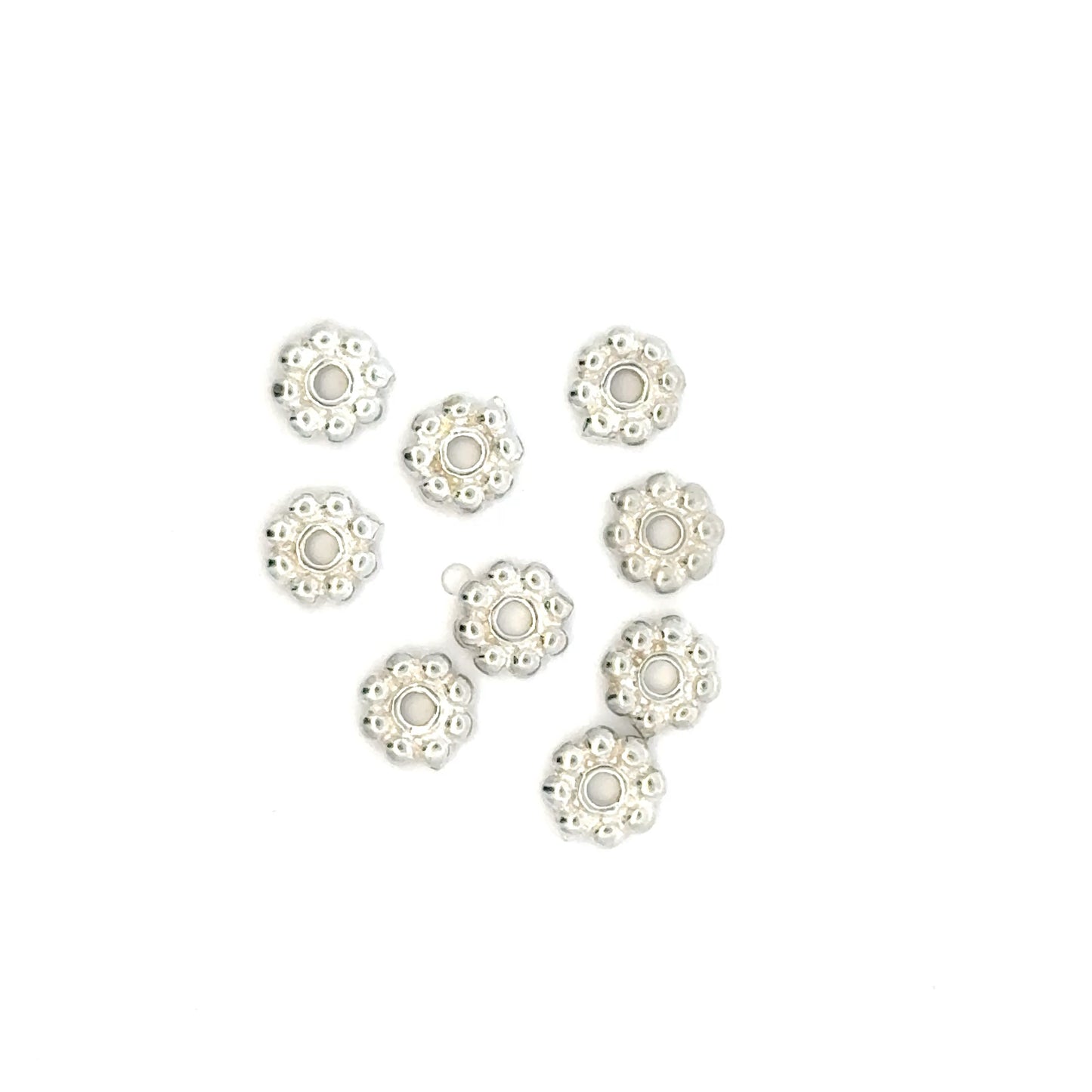 925 Sterling Silver Pack of 10 Daisy Spacers
