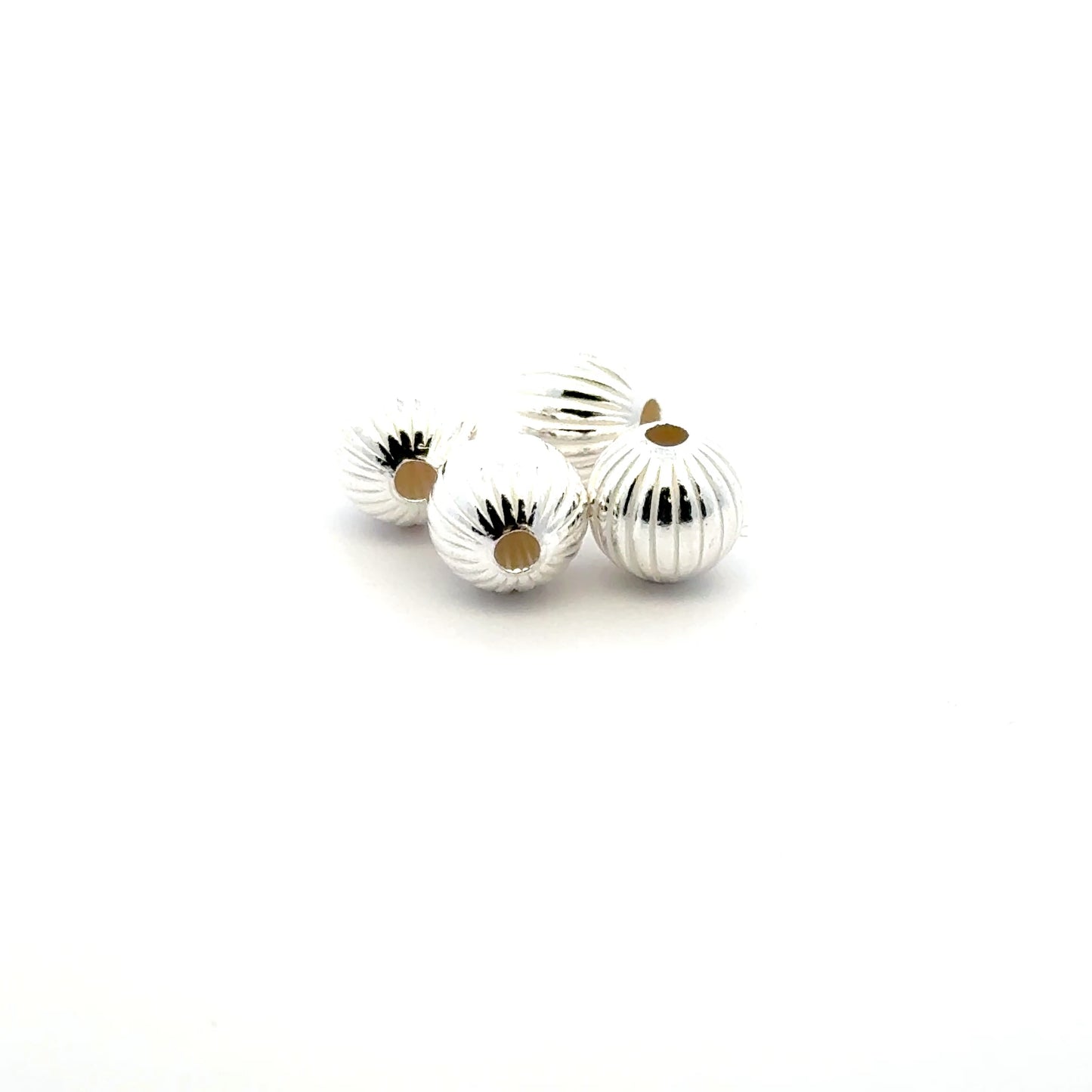 925 Sterling Silver Pack of 10 Turbo Beads