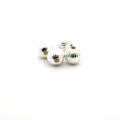 925 Sterling Silver Pack of 10 Turbo Beads