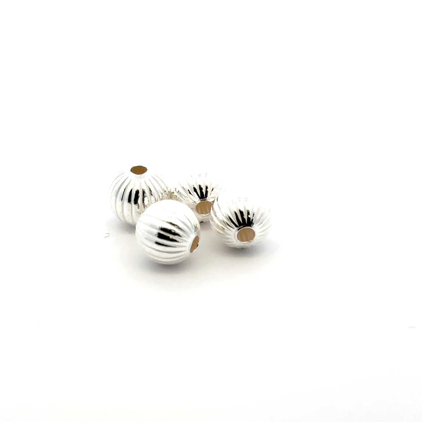 925 Sterling Silver Pack of 10 Turbo Beads