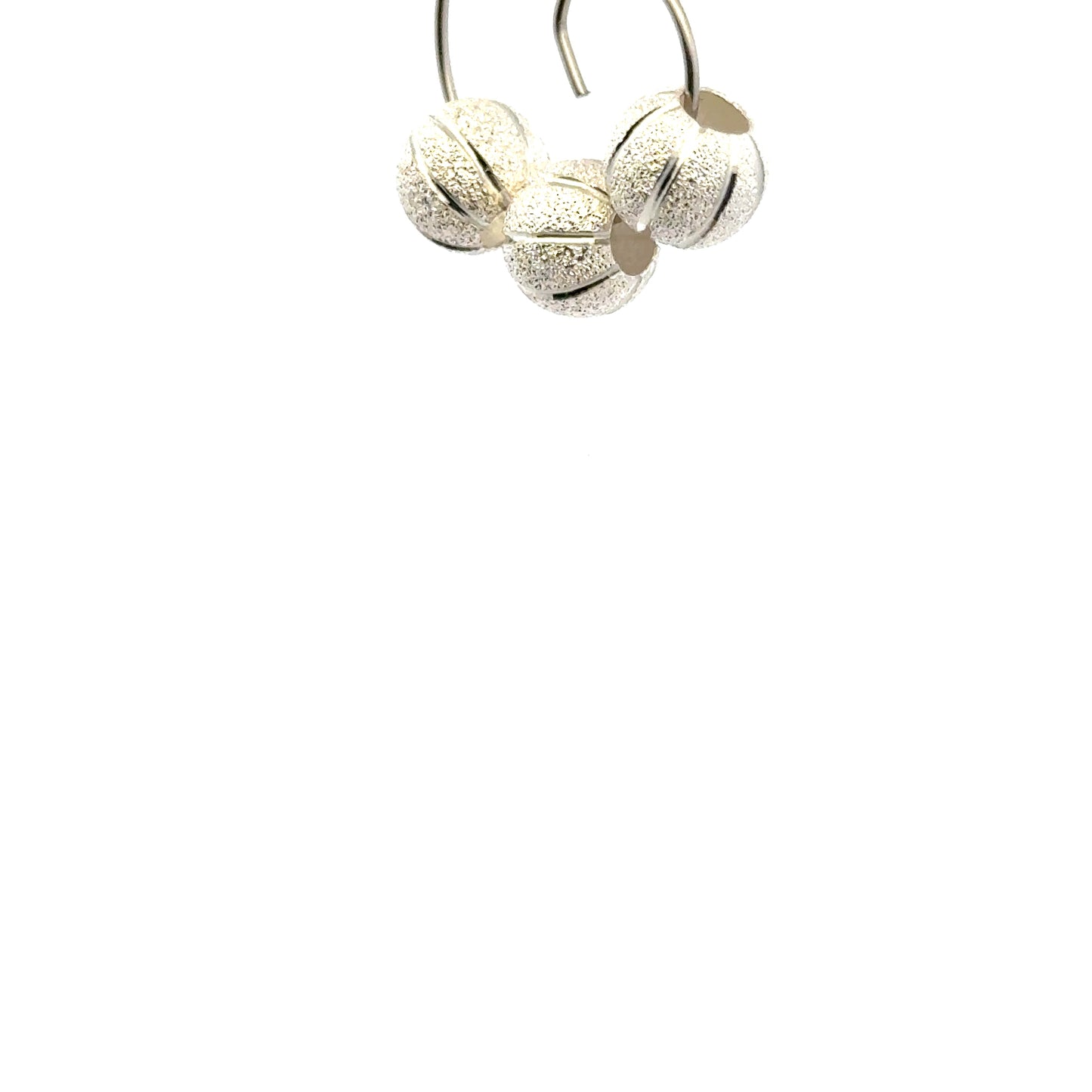 925 Sterling Silver Pack of 10 Pumpkin Beads