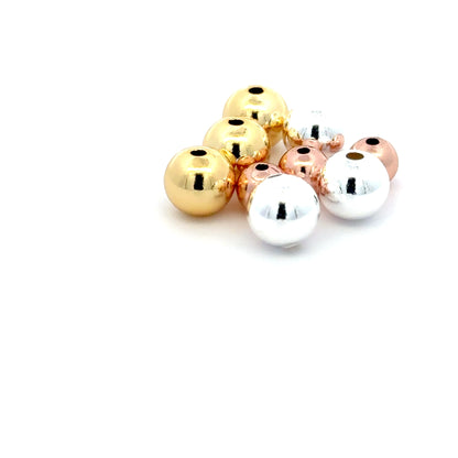 925 Sterling Silver Pack of 10 Smooth Round Beads Set