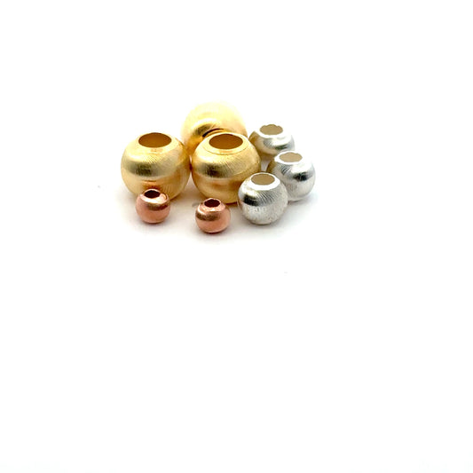 925 Sterling Silver Pack of 10 Cats Eye Round Bead