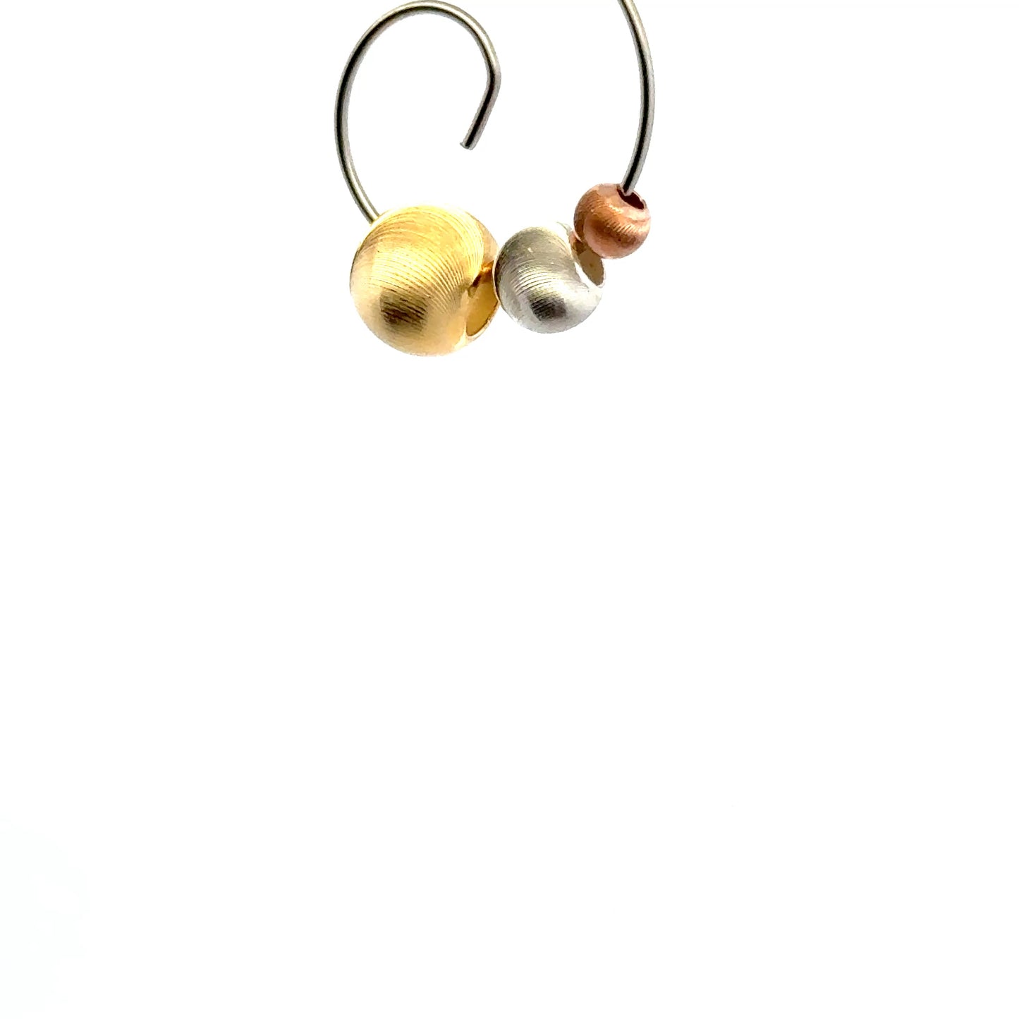 925 Sterling Silver Pack of 10 Cats Eye Round Bead