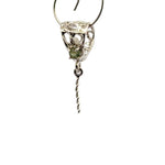 925 Sterling Silver Peg Bail with Faceted Sapphire