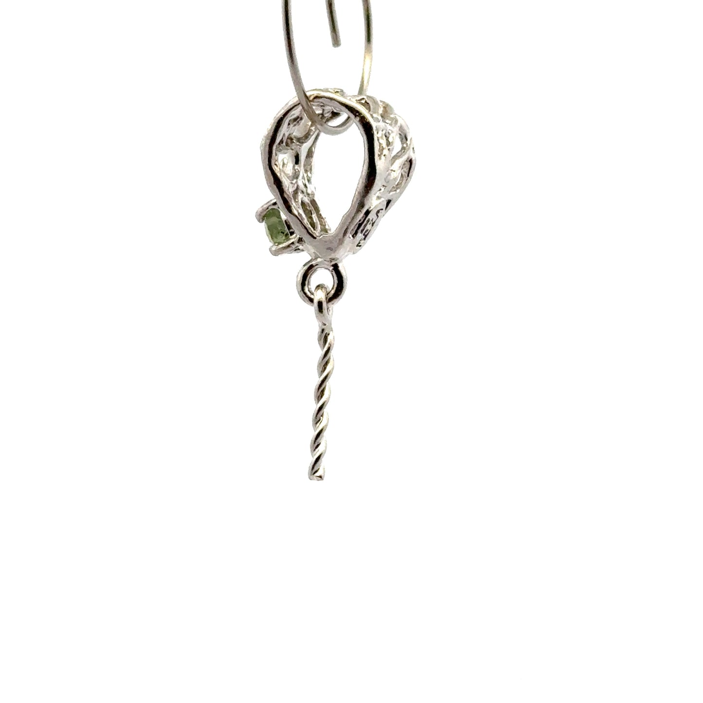 925 Sterling Silver Peg Bail with Faceted Sapphire