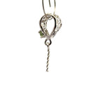 925 Sterling Silver Peg Bail with Faceted Sapphire